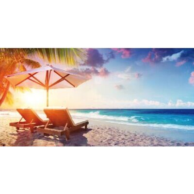 Canvas 50x100 cm Tropical Beach