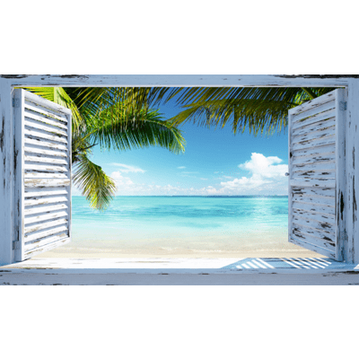 *Deco Block 70x118 cm Beach Shutters